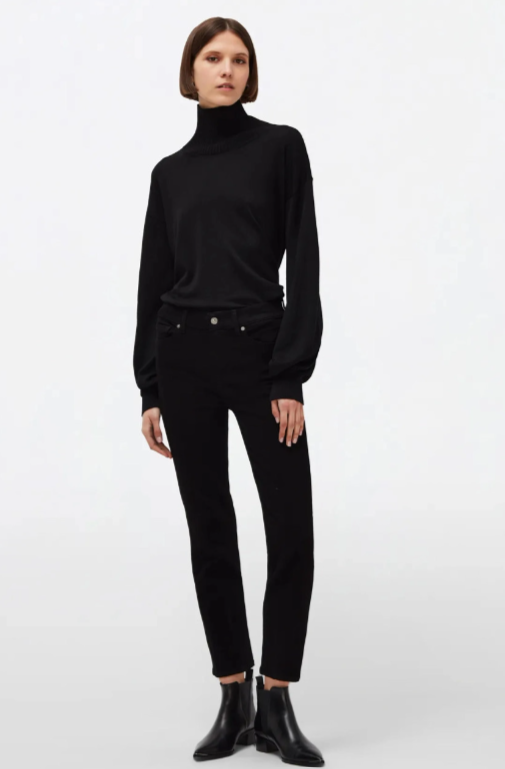 7 for All Mankind Straight Black Crop Soho