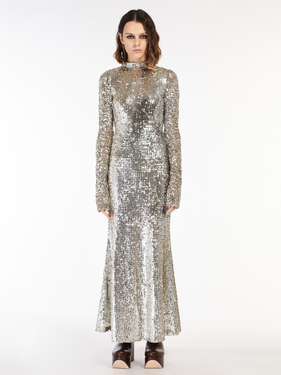 Sportmax Gioco Stretch tulle dress with sequins